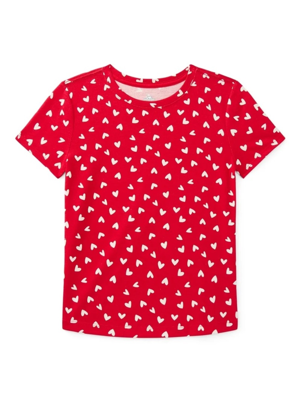 Way to Celebrate Girls Red Heart Valentine Tee XS 4-5
